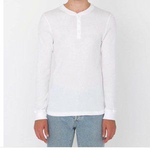 Vintage Knitted Waffle Thermal Long Sleeve Crew